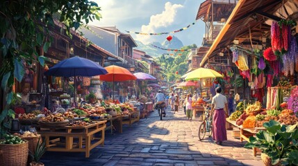 Vibrant Asian Market