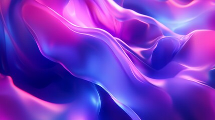 Fototapeta premium Colorful abstract wave patterns flowing gracefully in vibrant shades of purple and blue