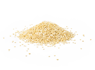 Pile of grain quinoa seeds isolated over the transparen png.