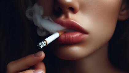 Obraz premium girl smoking