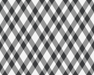 Argyle pattern of geometric rhombus. Harlequin check wallpaper design. Classic diamond shaped textile material for web background, print fabric clothing, sweater, wrapping paper, gift card, invitation