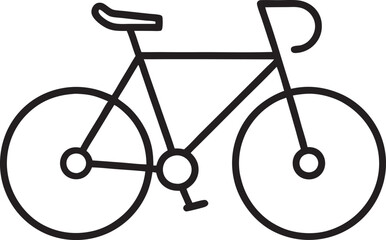 black bicycle isolated on white 