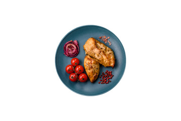 Chicken fillet pieces marinated with salt and spices