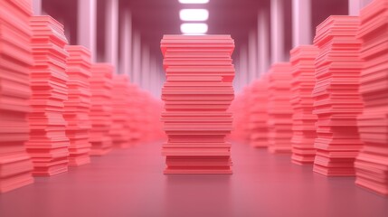 Stacks of Money in Ascending Order Against a Bright Background