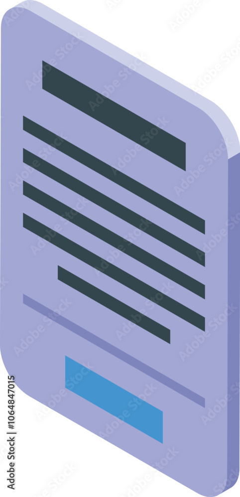 Poster digital document displayed on a smartphone screen, featuring an isometric perspective