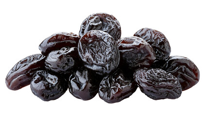 Prunes isolated on transparent background