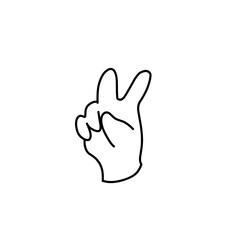 Human Hand different hands gestures signals and signs icon 