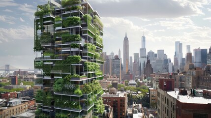 Obraz premium Engineers designing vertical farms that maximize space and efficiency for urban agriculture. Illustrations