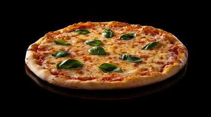 Traditional Margherita Pizza with Fresh Basil and Mozzarella