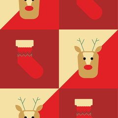 Seamless Christmas Pattern Tile, tileable pattern print