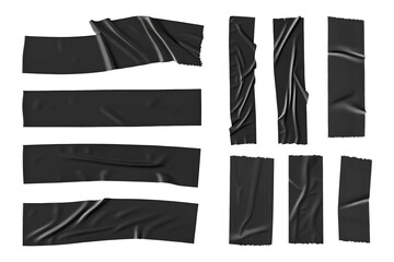 Pieces of black duct tape
