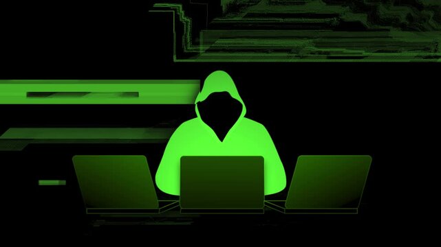 Hacker in a hoodie