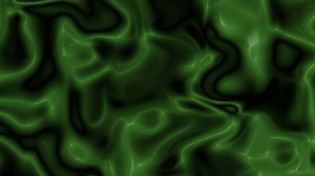 Abstract liquid dark green background. 4K video animation footage	