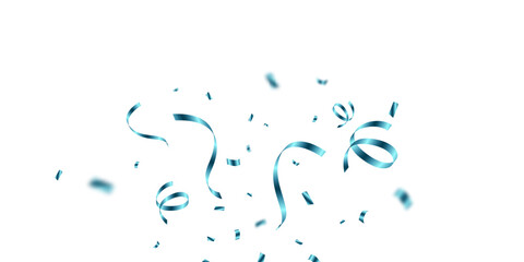 Celebration background with beautiful blue colored confetti vector