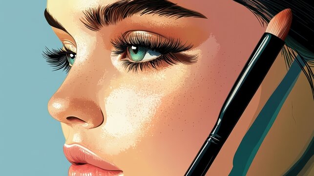 Beauty hacks offering quick and easy solutions for flawless makeup and skincare. Illustrations