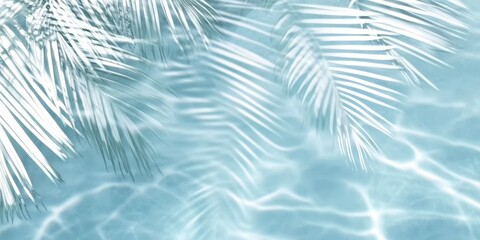 Tropical Leaf Shadow on Water Surface