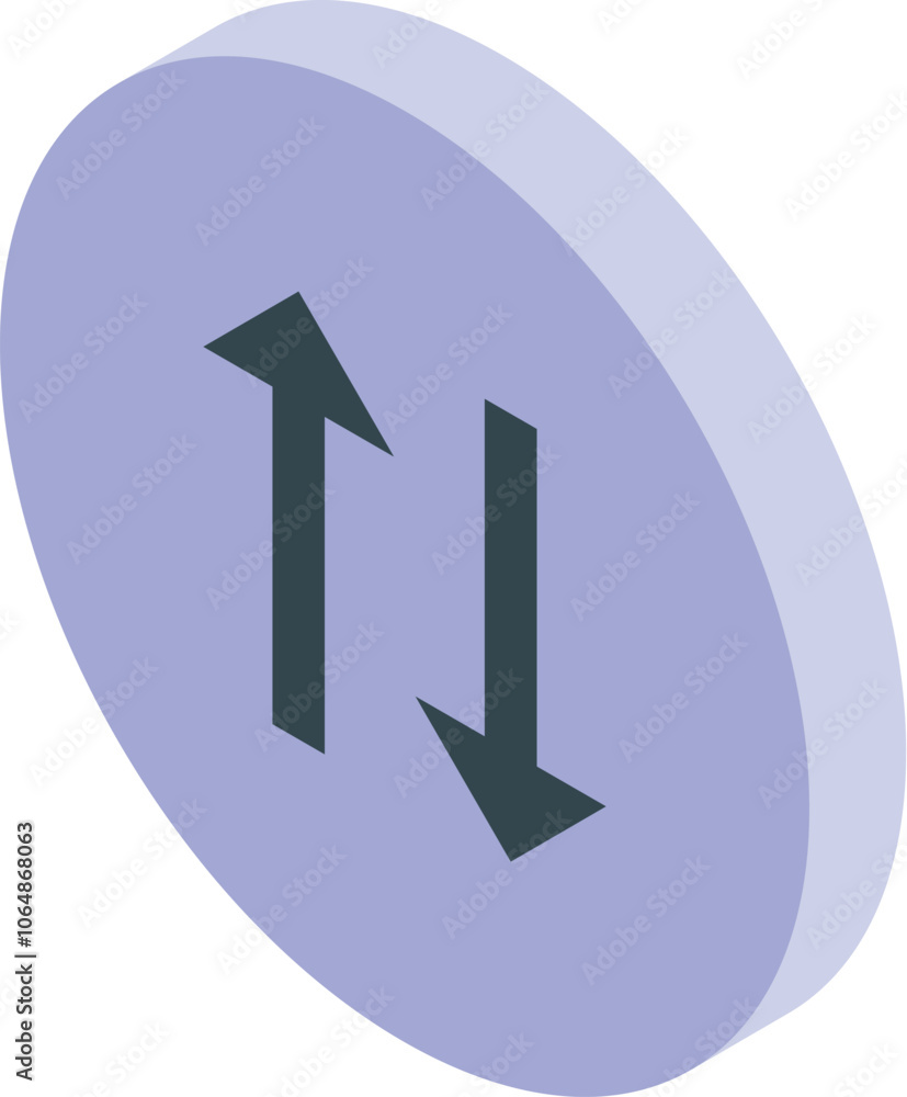 Poster two way arrows represent data exchange or two way communication, creating a dynamic visual for vario