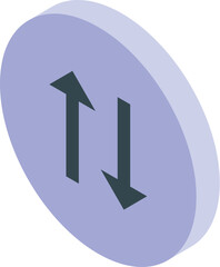Two way arrows represent data exchange or two way communication, creating a dynamic visual for various concepts