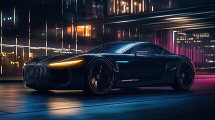 Car photography showcasing luxury vehicles with creative angles and lighting. Illustrations