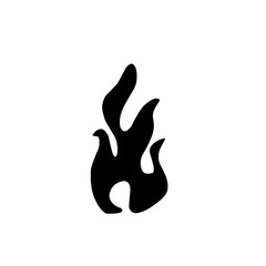 Hand drawn Fire flames black icons