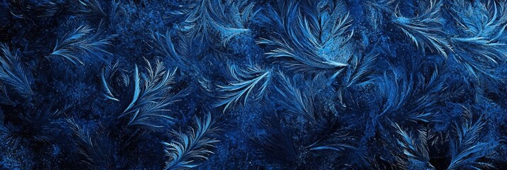 A blue background with ice crystals on it