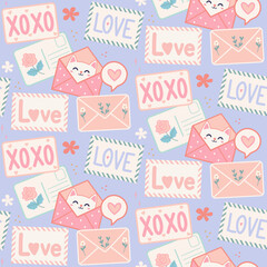 Love letters and Valentines day pattern design