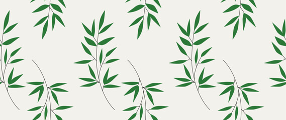 Vector seamless background. Minimalistic abstract leaf pattern. Modern print. Ideal for textile design, screensavers, covers, cards, invitations and posters.