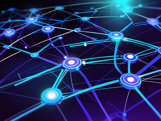 spider web network of neural networks, lilac purple gradient AI generated