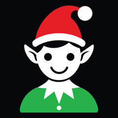 Christmas Elf Vector - Festive Holiday Character Illustration, Joyful Christmas Elf Vector, Cute Christmas Elf Vector - Holiday Spirit Illustration