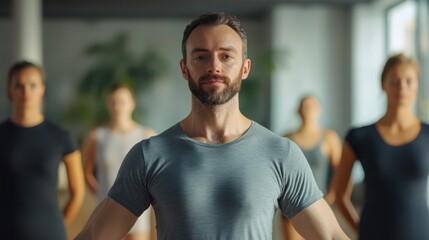 Obraz premium Mindful movement exercises helping individuals connect their bodies and minds in intentional ways.