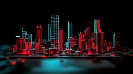 City interconnection, Internet connection over city, Internet icon over city