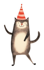 Naklejka premium PNG Cat dance party animal mammal pet.