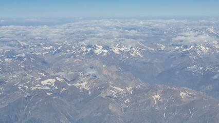 Obraz premium Pakistan mountains from above, aerial view