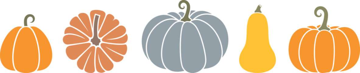 Pumpkin logo. Isolated pumpkin on white background