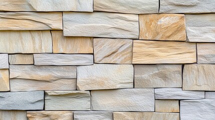 Seamless Light Brown Stone Wall Pattern with Natural Details