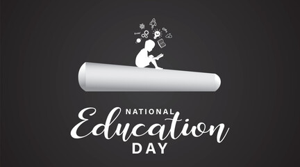 International Education Day. Creative Education day design for banner, poster, social media post 3D Illustration
