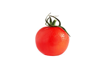 Tomato isolated. Fresh small tomato in white background