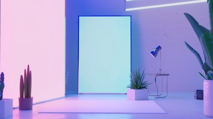 Background of Artificial Creative Space - an imaginative and innovative visual. The artificial space inspires creativity and exploration.