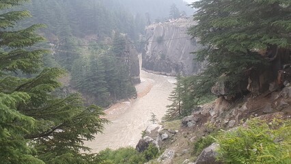 The road to Gangotri, Uttarakhand, India, Himalaya mountains