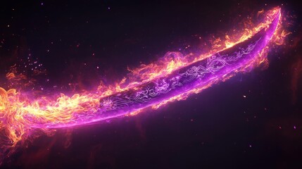 Obraz premium Burning magic sword