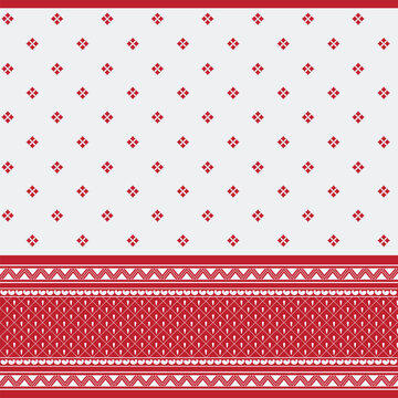 Ethnic Jamdani saree border pattern design. Bangladesh and Indian original Traditional saree design patterns. Folk seamless fabric vector pattern design.