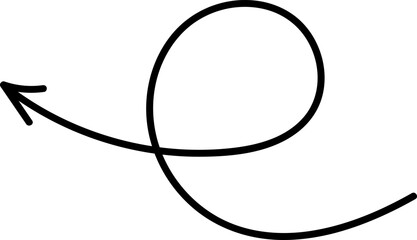 Obraz premium Hand drawn arrows. Handdrawn freehand different curved lines, swirls arrows. Curved arrow line. Doodle, sketch style. Isolated Vector illustration.