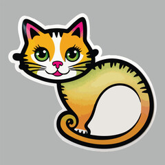 cats stickers vector EPS file