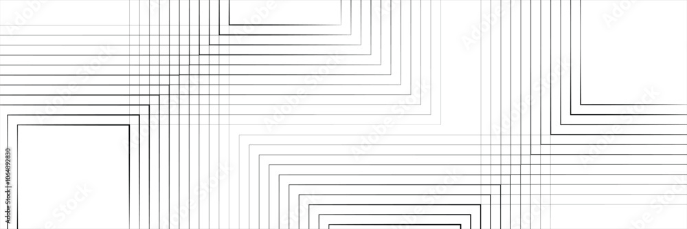 Poster white and blue modern minimalist geometric pattern background with tech lines.