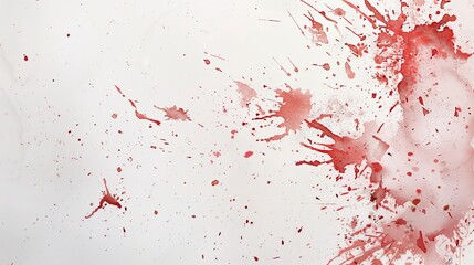 Fototapeta premium Realistic Watercolor Splatter on White Background with Center Copy Space