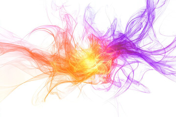 Arcane light effects emanating from a mystical core, on white background