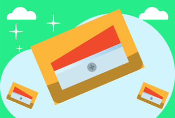 Sharpener Concept Illustration Stylish and Beautiful