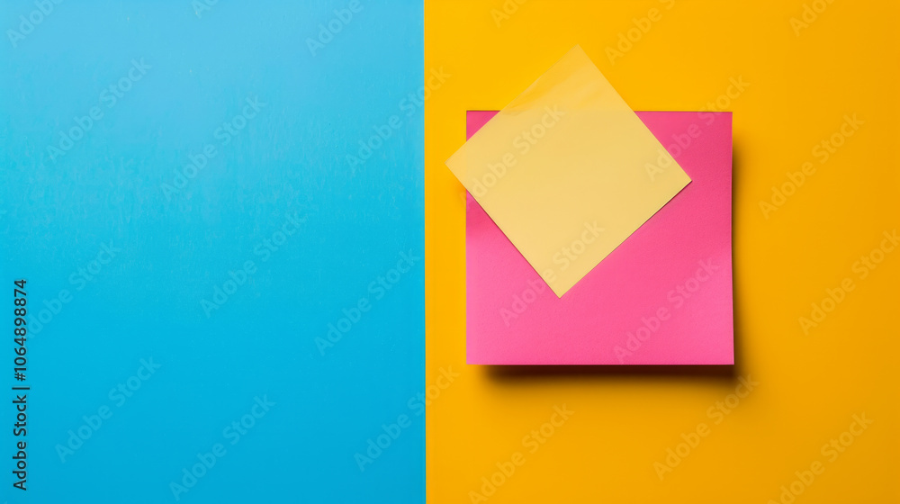 Poster colorful arrangement of sticky notes on a vibrant background with a focus on quality control messagi