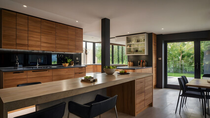 Beautiful modern kitchenware display  kitchen room