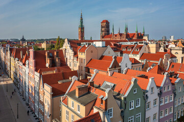 Obraz premium The Main Town of Gdansk at summer, Poland.